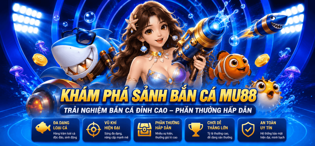 KHÁM PHÁ SẢNH BẮN CÁ MU88, TRẢI NGHIỆM BẮN CÁ ĐỈNH CAO – PHẦN THƯỞNG HẤP DẪN